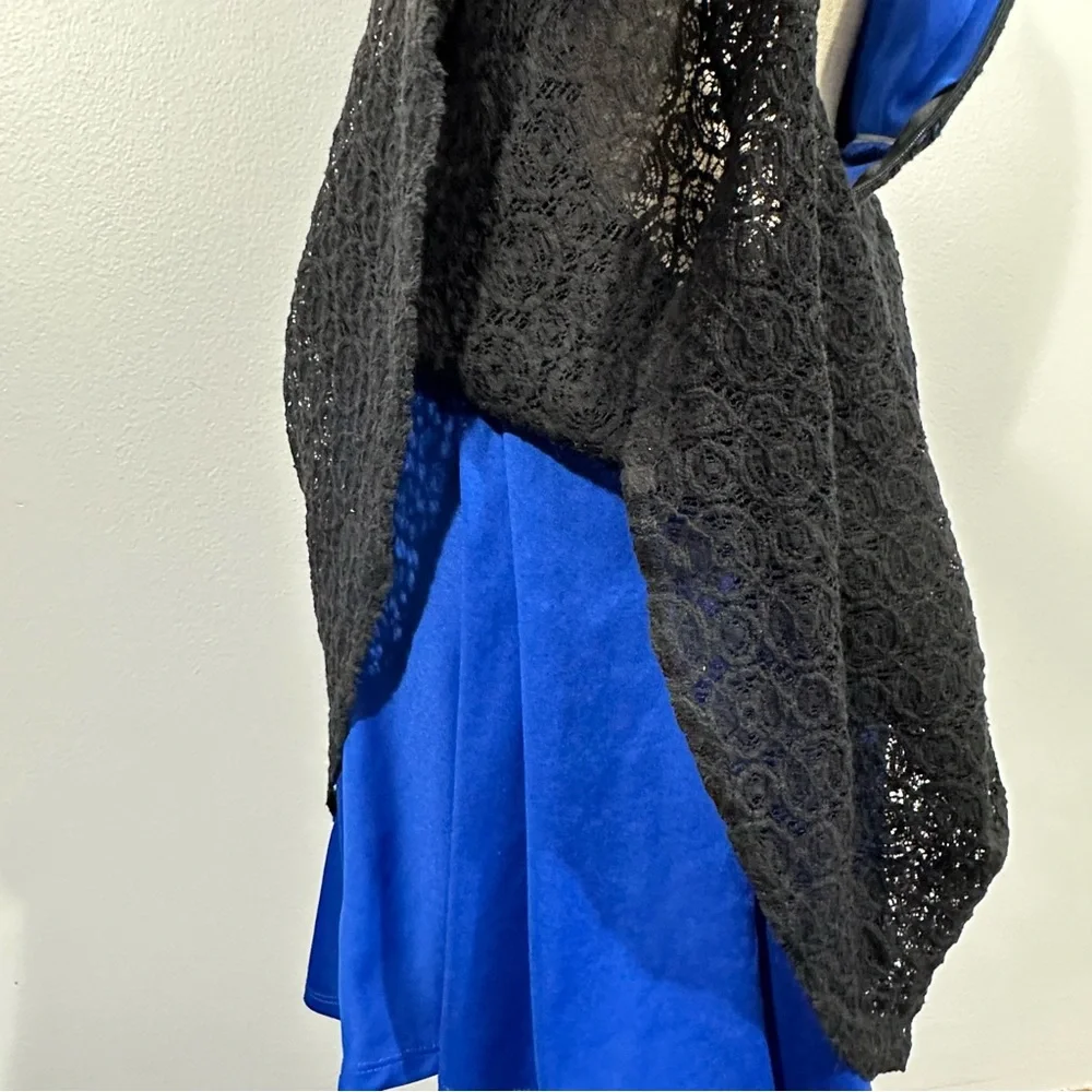 Lace overlay sleeveless skater dress size 1/2 - Picture 8 of 10